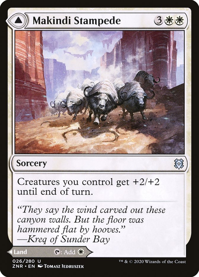 Makindi Stampede // Makindi Mesas [Zendikar Rising] | Good Games Cannington