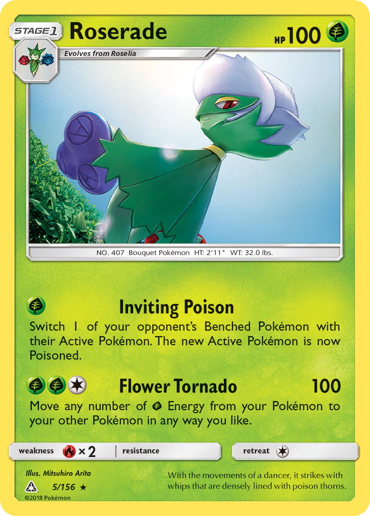 Roserade (5/156) [Sun & Moon: Ultra Prism] | Good Games Cannington