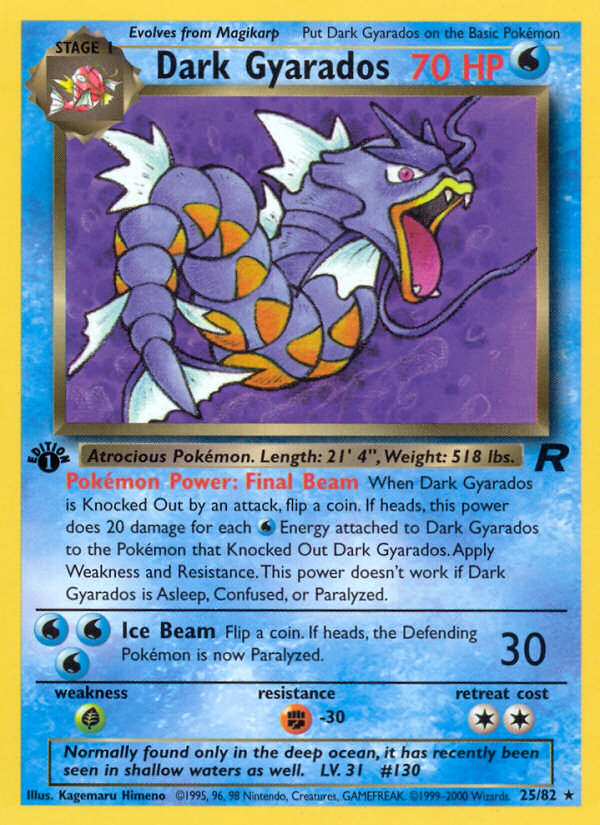 Dark Gyarados (25/82) [Team Rocket 1st Edition] | Good Games Cannington