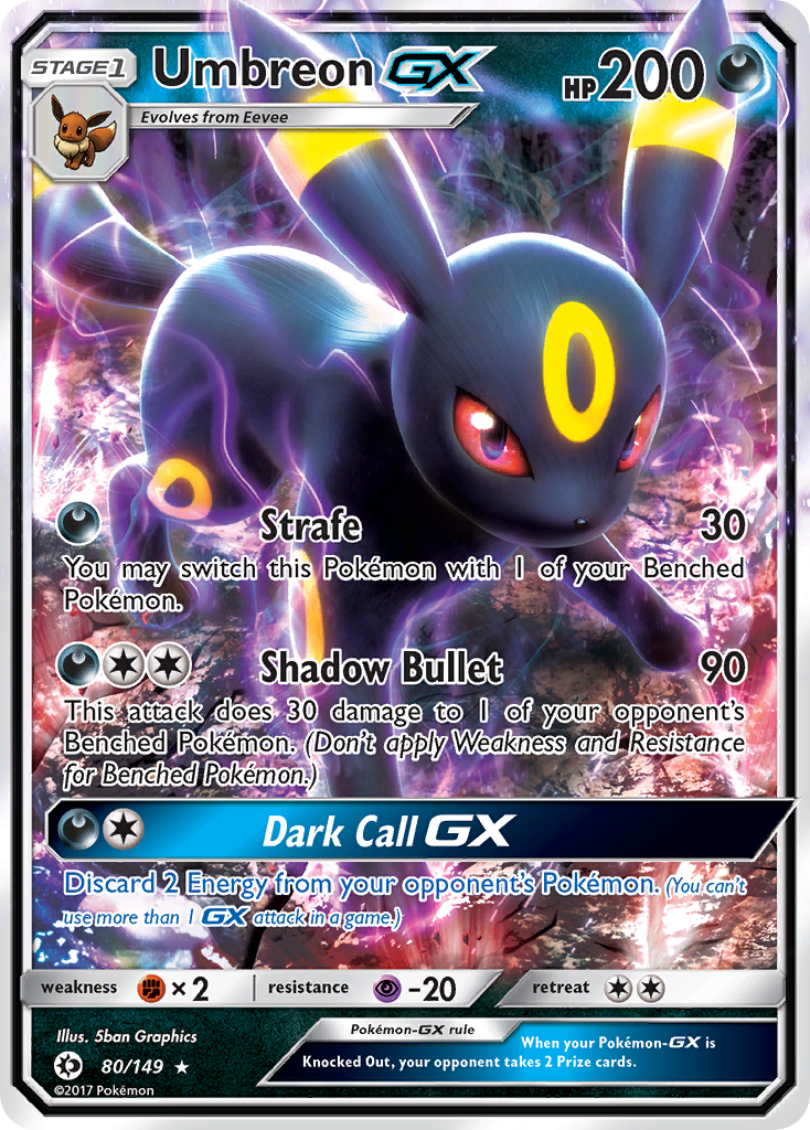 Umbreon GX (80/149) [Sun & Moon: Base Set] | Good Games Cannington