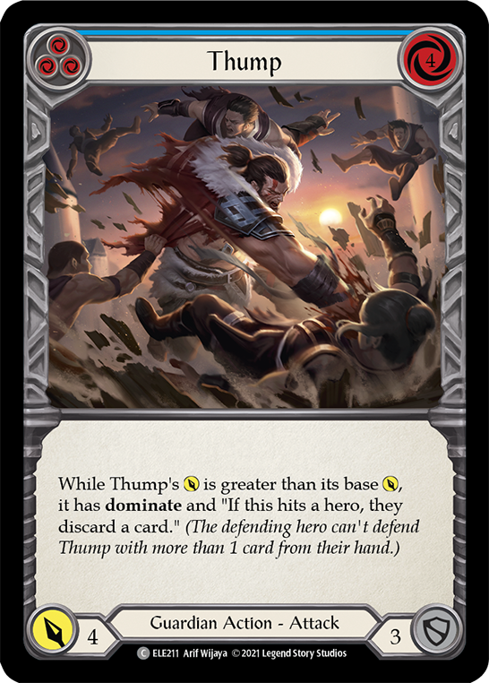 Thump (Blue) [ELE211] (Tales of Aria)  1st Edition Rainbow Foil | Good Games Cannington