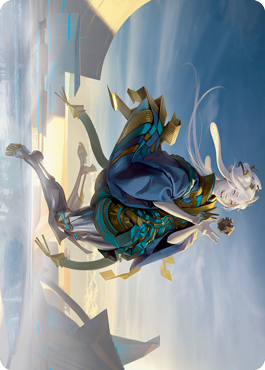 Moonfolk Puzzlemaker Art Card [Kamigawa: Neon Dynasty Art Series] | Good Games Cannington