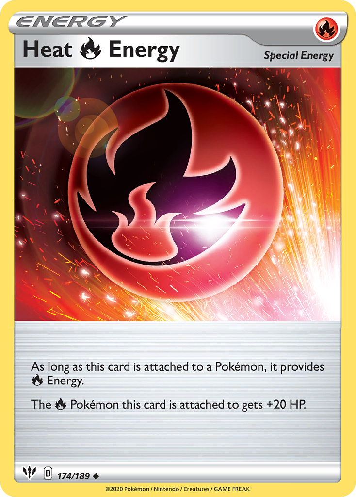 Heat Fire Energy (174/189) [Sword & Shield: Darkness Ablaze] | Good Games Cannington