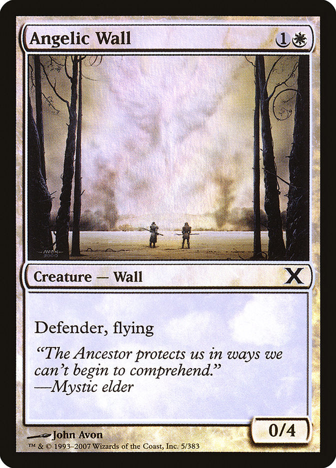 Angelic Wall (Premium Foil) [Tenth Edition] | Good Games Cannington