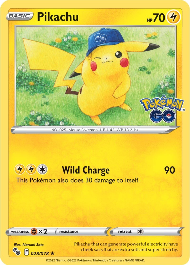 Pikachu (028/078) [Pokémon GO] | Good Games Cannington