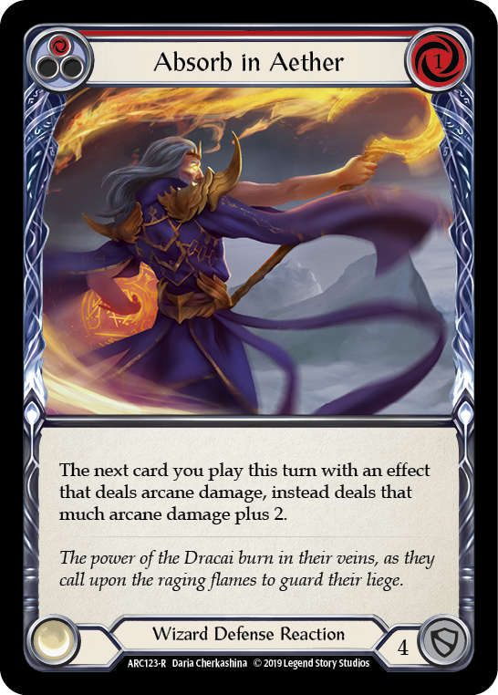 Absorb in Aether (Red) [ARC123-R] 1st Edition Normal | Good Games Cannington