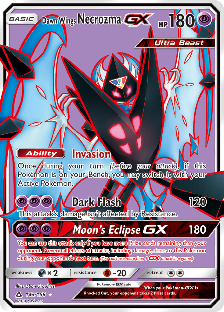 Dawn Wings Necrozma GX (143/156) [Sun & Moon: Ultra Prism] | Good Games Cannington