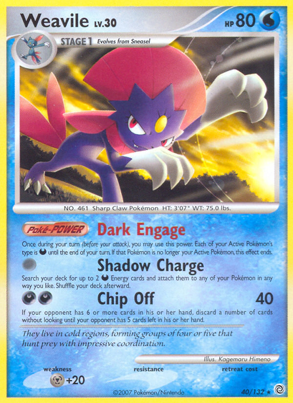 Weavile (40/132) [Diamond & Pearl: Secret Wonders] | Good Games Cannington