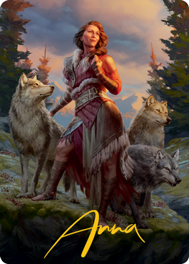 Arlinn, the Pack's Hope 1 Art Card (Gold-Stamped Signature) [Innistrad: Midnight Hunt Art Series] | Good Games Cannington