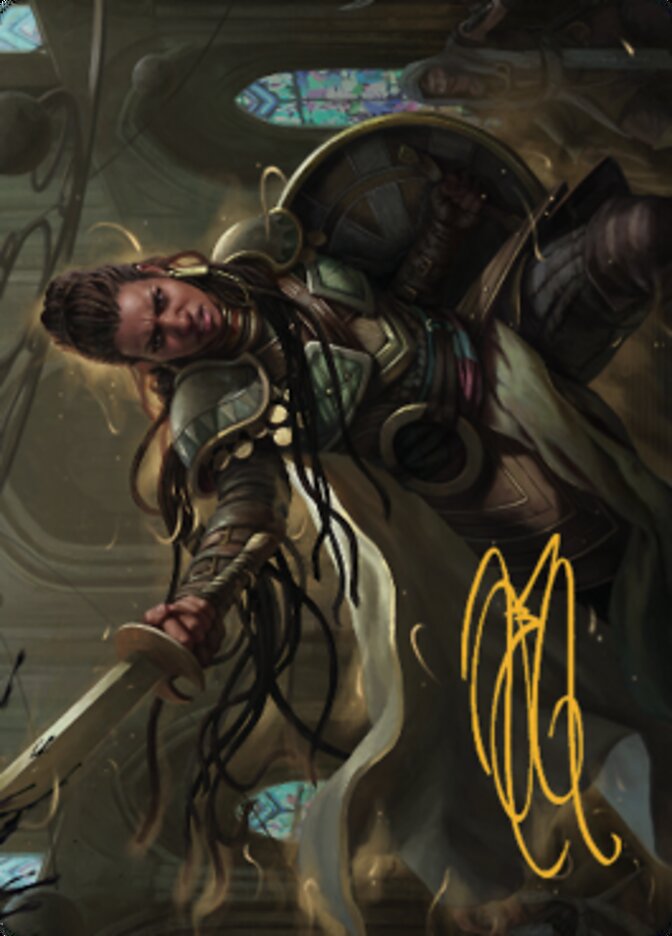 Shanna, Purifying Blade Art Card 1 (Gold-Stamped Signature) [Dominaria United Art Series] | Good Games Cannington