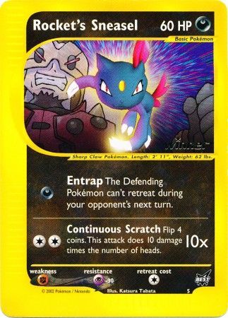 Rocket's Sneasel (5) (Winner) [Best of Promos] | Good Games Cannington