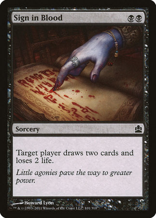 Sign in Blood [Commander 2011] | Good Games Cannington