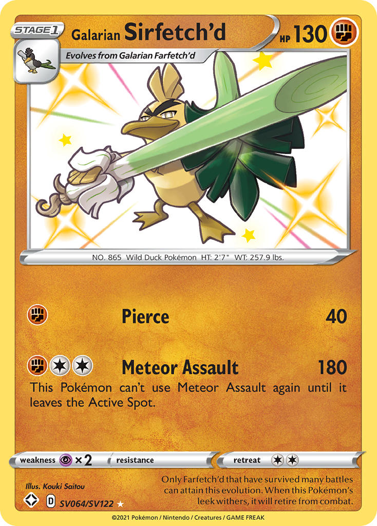 Galarian Sirfetch'd (SV064/SV122) [Sword & Shield: Shining Fates] | Good Games Cannington