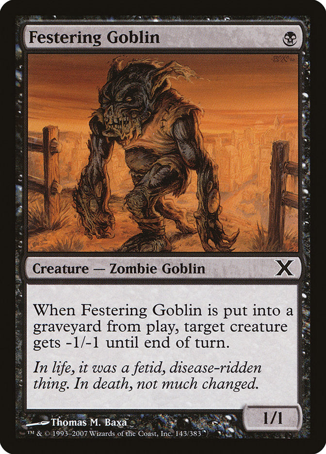 Festering Goblin [Tenth Edition] | Good Games Cannington