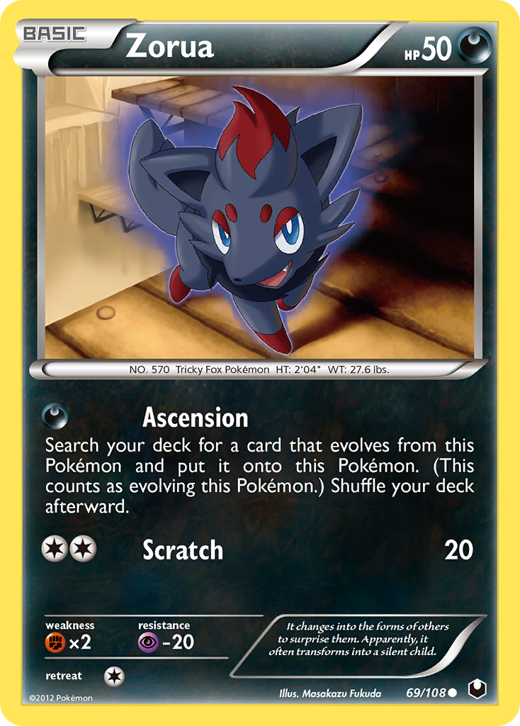 Zorua (69/108) [Black & White: Dark Explorers] | Good Games Cannington