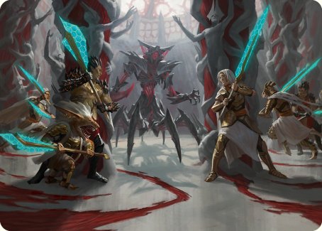 Goldwardens' Gambit Art Card [Phyrexia: All Will Be One Art Series] | Good Games Cannington