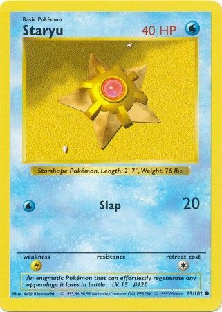 Staryu (65/102) [Base Set Shadowless Unlimited] | Good Games Cannington