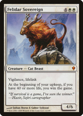 Felidar Sovereign [Zendikar] | Good Games Cannington