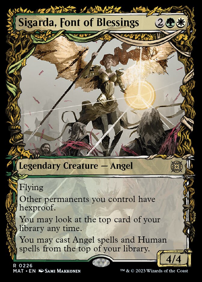 Sigarda, Font of Blessings (Showcase Halo Foil) [March of the Machine: The Aftermath] | Good Games Cannington