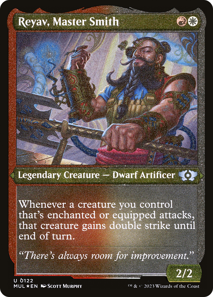 Reyav, Master Smith (Foil Etched) [Multiverse Legends] | Good Games Cannington