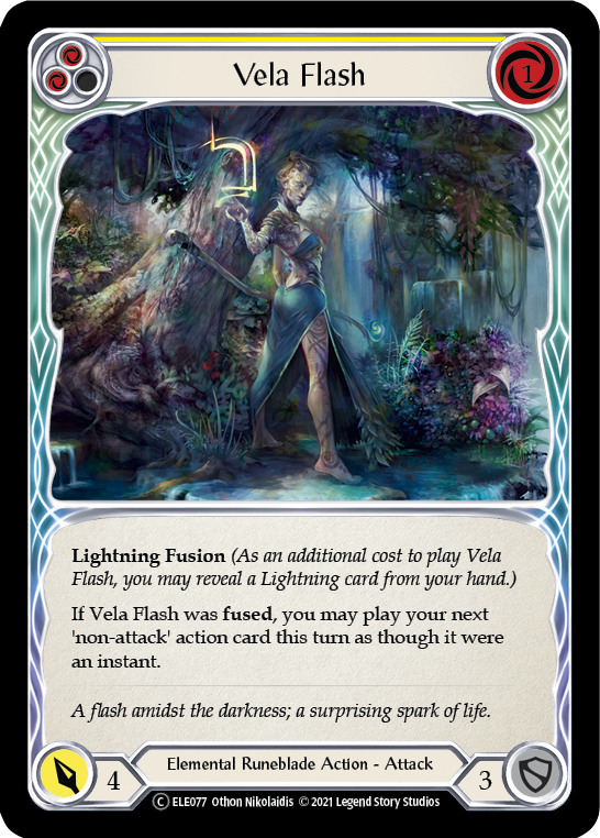 Vela Flash (Yellow) [U-ELE077] Unlimited Rainbow Foil | Good Games Cannington