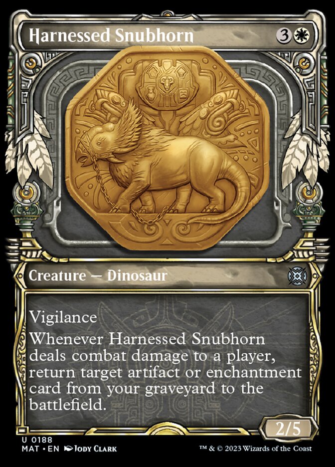 Harnessed Snubhorn (Showcase Halo Foil) [March of the Machine: The Aftermath] | Good Games Cannington