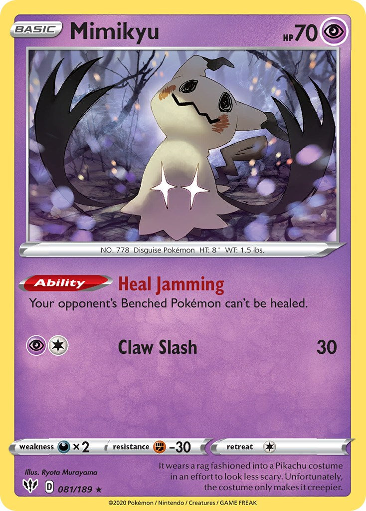 Mimikyu (081/189) (Cosmos Holo) [Sword & Shield: Darkness Ablaze] | Good Games Cannington