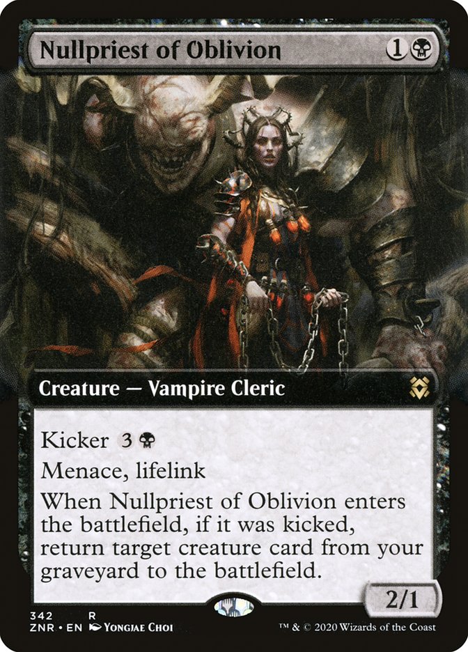 Nullpriest of Oblivion (Extended Art) [Zendikar Rising] | Good Games Cannington