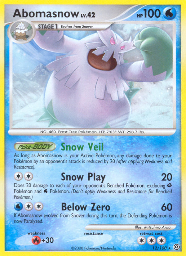 Abomasnow (12/100) [Diamond & Pearl: Stormfront] | Good Games Cannington