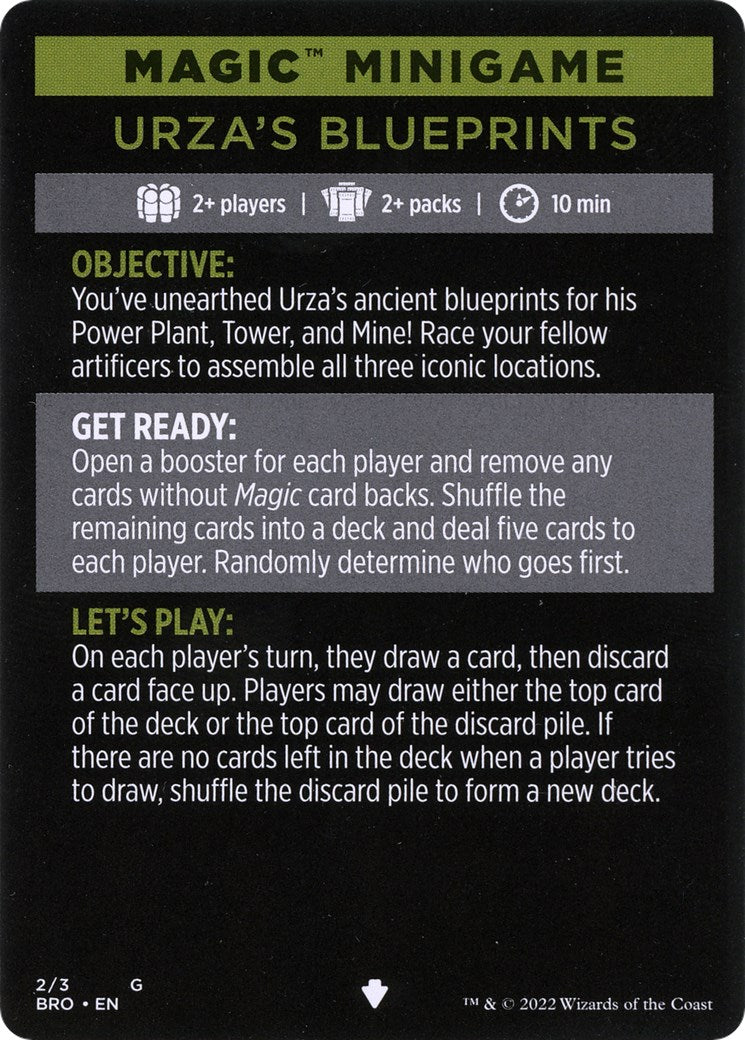 Urza's Blueprints (Magic Minigame) [The Brothers' War Minigame] | Good Games Cannington