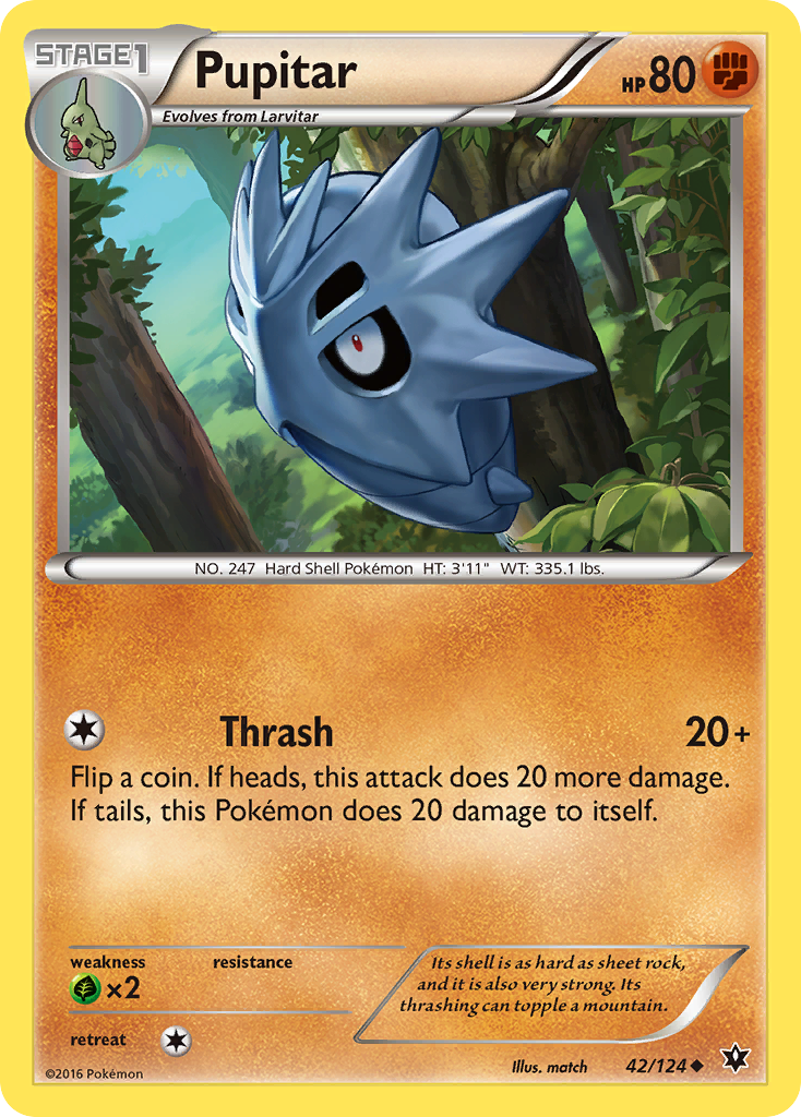 Pupitar (42/124) [XY: Fates Collide] | Good Games Cannington