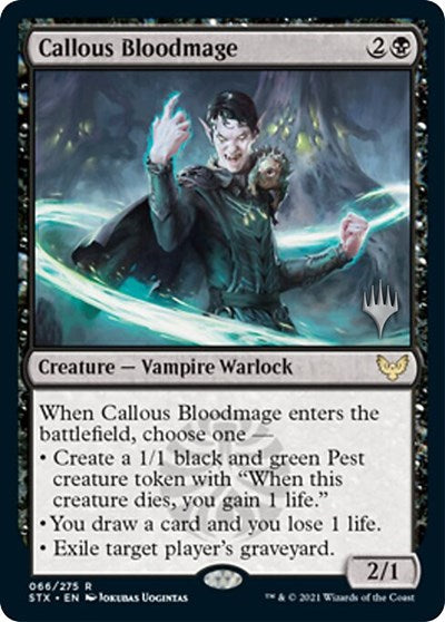 Callous Bloodmage (Promo Pack) [Strixhaven: School of Mages Promos] | Good Games Cannington