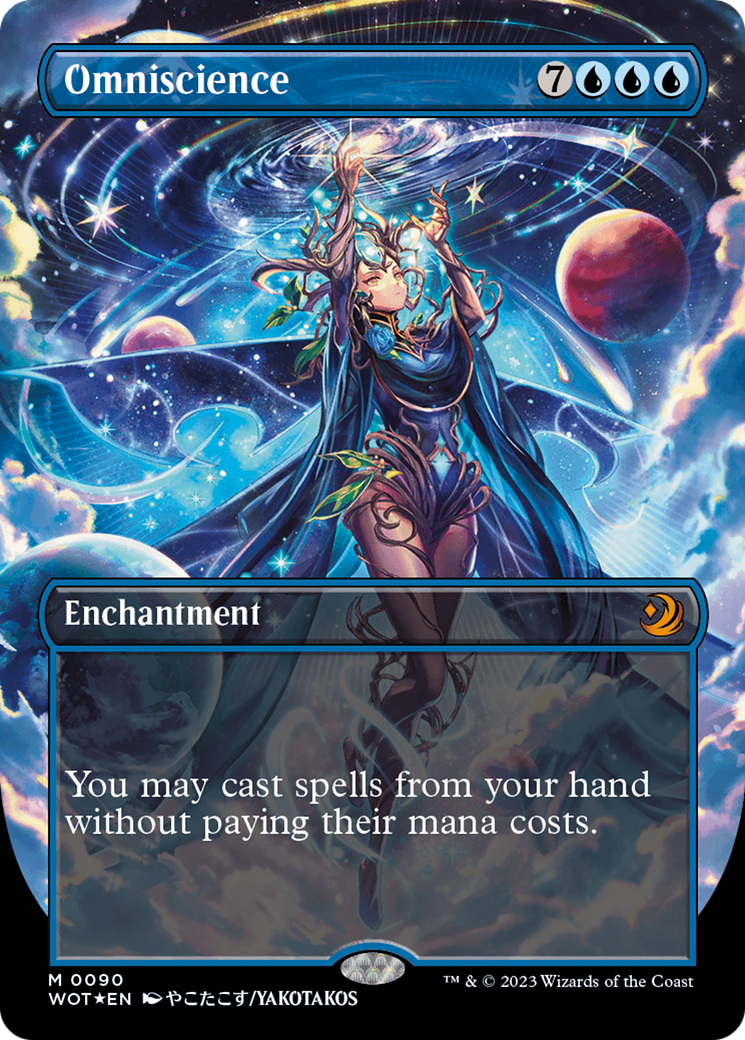 Omniscience (Anime Borderless) (Confetti Foil) [Wilds of Eldraine: Enchanting Tales] | Good Games Cannington