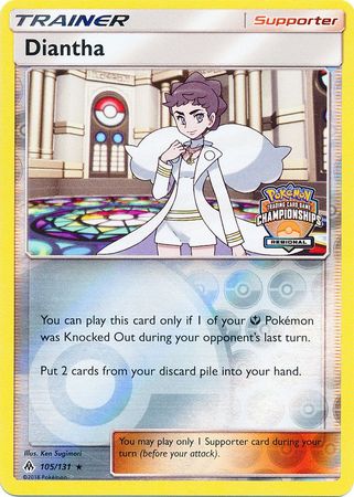 Diantha (105/131) (Regional Championship Promo) [Sun & Moon: Forbidden Light] | Good Games Cannington