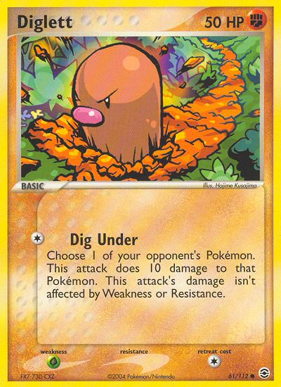 Diglett (61/112) [EX: FireRed & LeafGreen] | Good Games Cannington