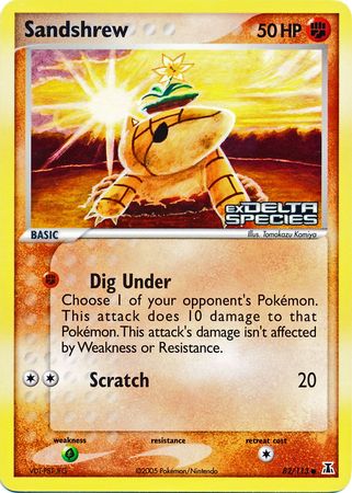 Sandshrew (82/113) (Stamped) [EX: Delta Species] | Good Games Cannington