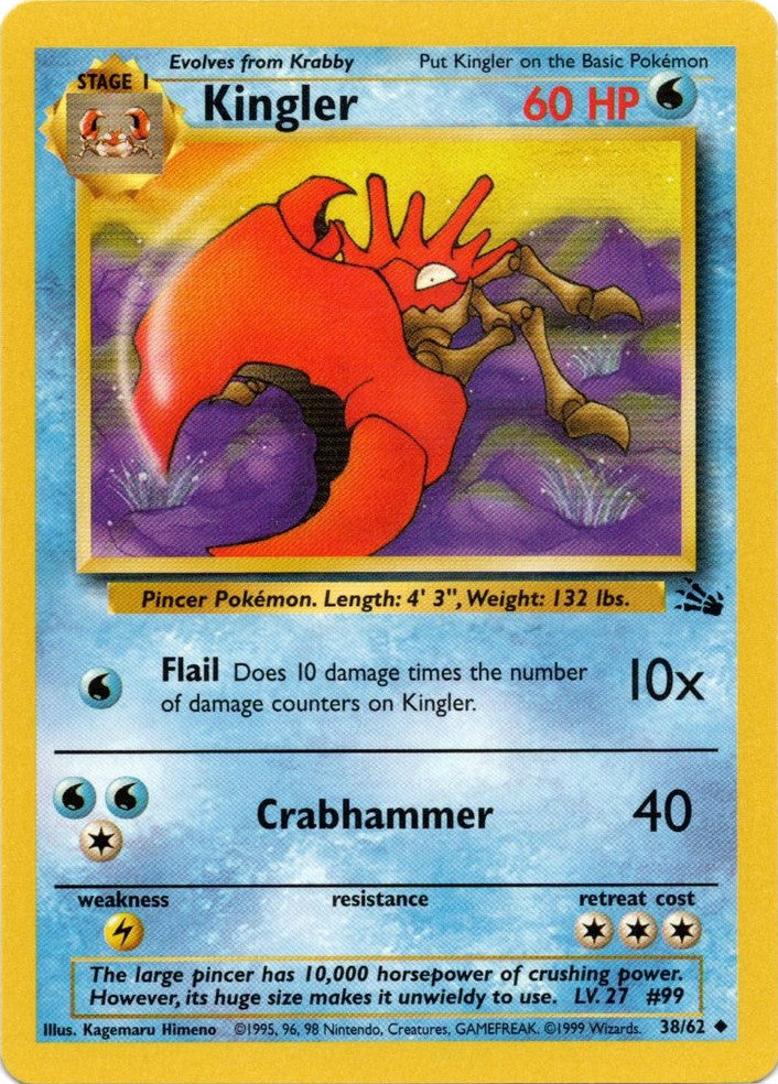 Kingler (38/62) [Fossil Unlimited] | Good Games Cannington