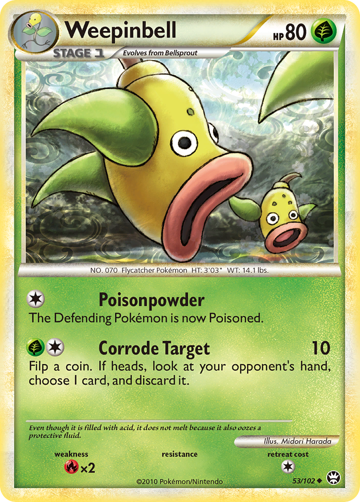 Weepinbell (53/102) [HeartGold & SoulSilver: Triumphant] | Good Games Cannington