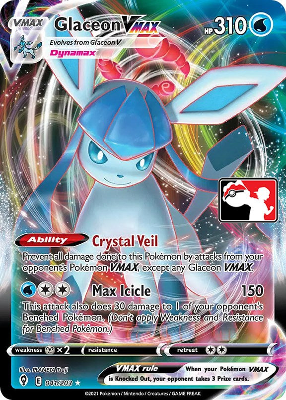 Glaceon VMAX (041/203) [Prize Pack Series One] | Good Games Cannington