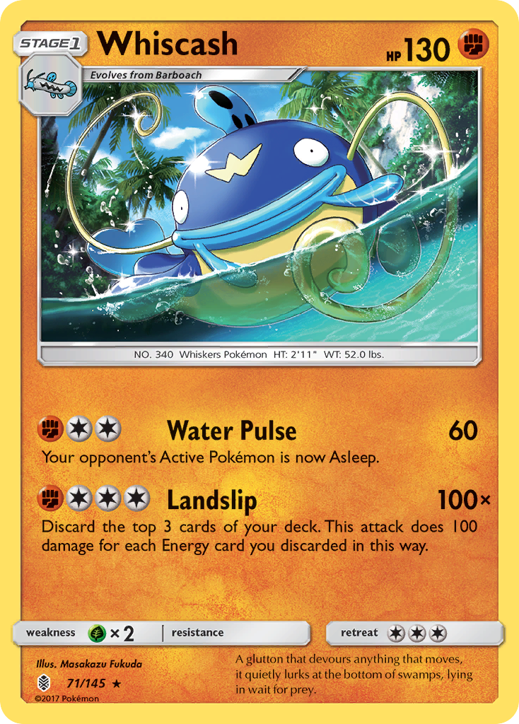 Whiscash (71/145) [Sun & Moon: Guardians Rising] | Good Games Cannington