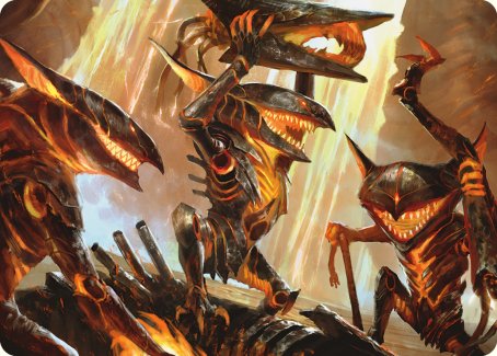 Gleeful Demolition Art Card [Phyrexia: All Will Be One Art Series] | Good Games Cannington
