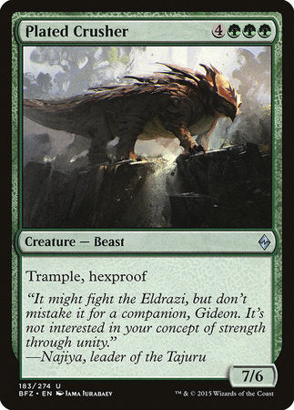 Plated Crusher [Battle for Zendikar] | Good Games Cannington