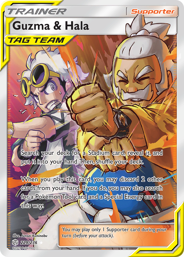 Guzma & Hala (229/236) [Sun & Moon: Cosmic Eclipse] | Good Games Cannington