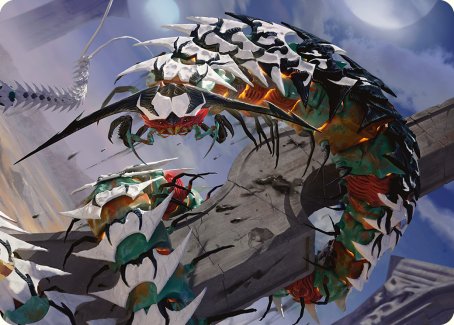 Atraxa's Skitterfang Art Card [Phyrexia: All Will Be One Art Series] | Good Games Cannington