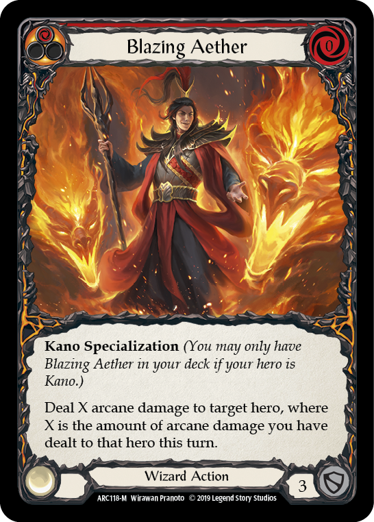 Blazing Aether [ARC118-M] 1st Edition Normal | Good Games Cannington