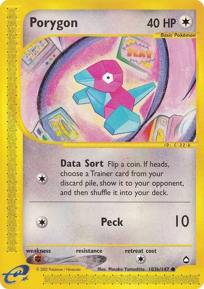 Porygon (103b/147) [Aquapolis] | Good Games Cannington