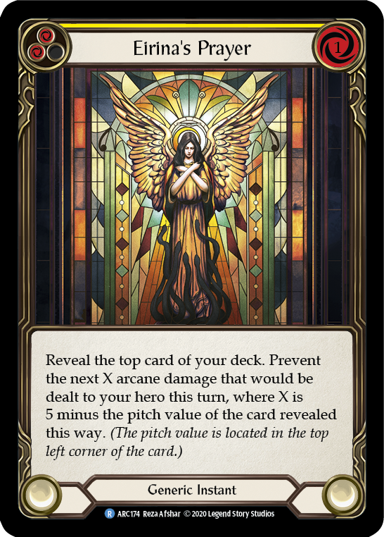 Eirina's Prayer (Yellow) [U-ARC174] Unlimited Rainbow Foil | Good Games Cannington