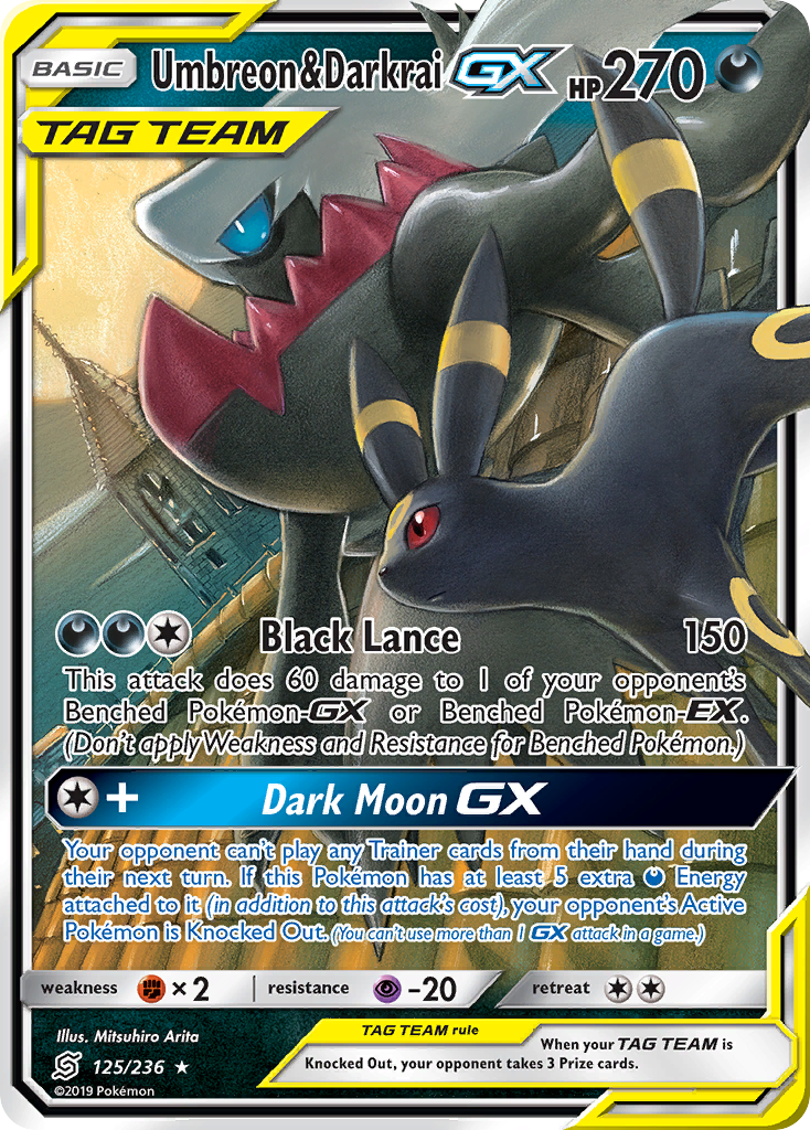 Umbreon & Darkrai GX (125/236) [Sun & Moon: Unified Minds] | Good Games Cannington