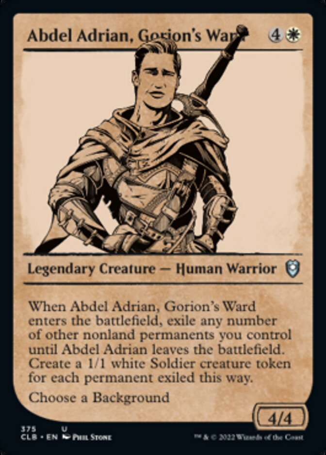 Abdel Adrian, Gorion's Ward (Showcase) [Commander Legends: Battle for Baldur's Gate] | Good Games Cannington
