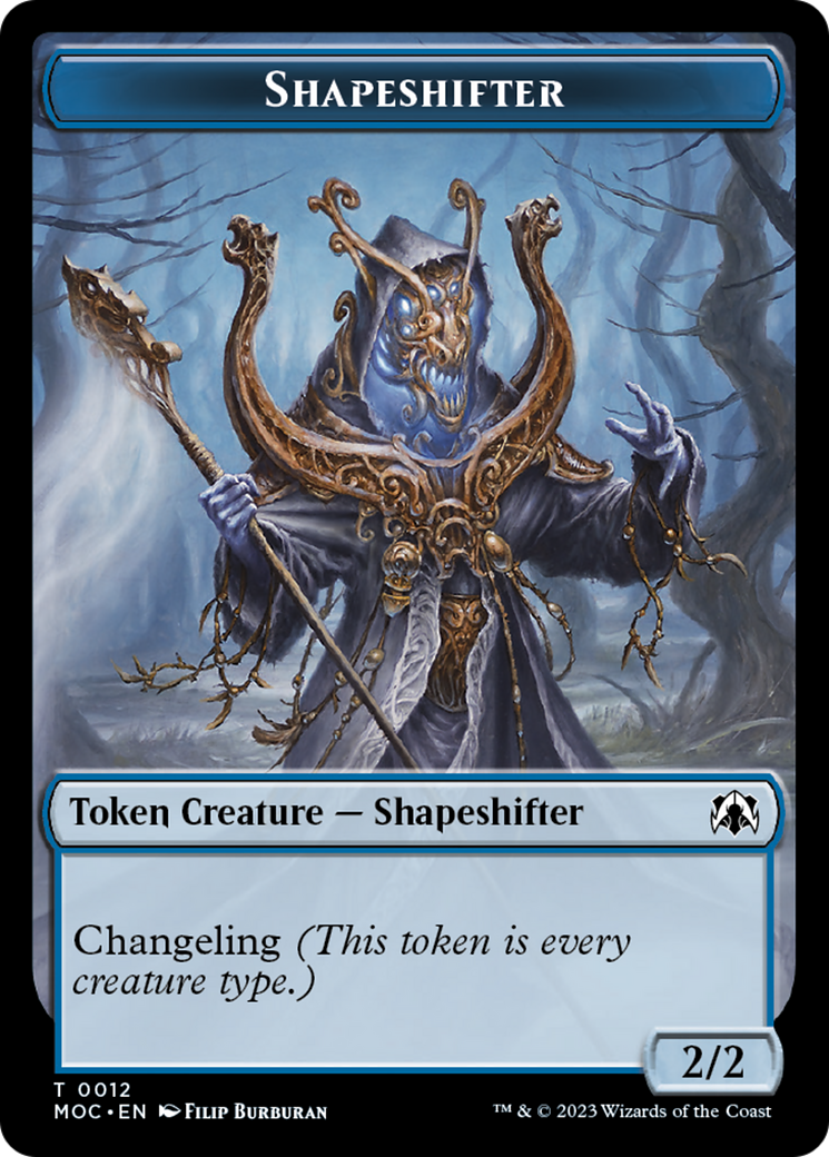 Blood // Shapeshifter Double-Sided Token [March of the Machine Commander Tokens] | Good Games Cannington
